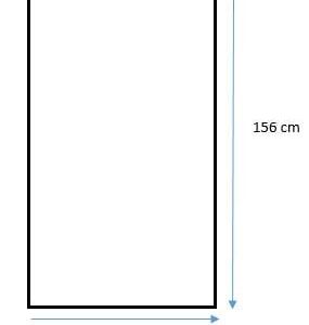 VEIDROD PASTATOM SU RĖMU 156X36 CM BALTA - Image 2