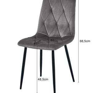 KĖDĖ LIBRA PILKA 86.5X45X54 - Image 2