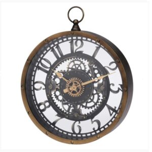 Sieninis laikrodis 837362050, aukso/juoda, metalas, D26.5 cm