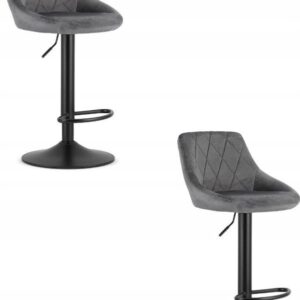 Kėdžių rinkinys Leobert Kast, pilka sp. 49x45.5x85-105cm