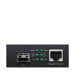 Cudy Gigabit Ethernet PoE+ Media Converter, MC220P 2.0 tinklo medijos keitiklis 1250 Mbit/ai Juoda - Image 3