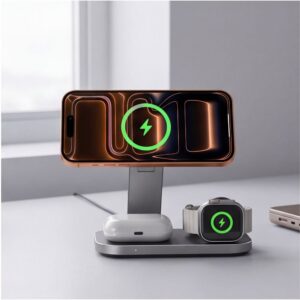 TECH-PROTECT A52 3IN1 MAGNETINIS MAGSAFE BELAIDIS ĮKROVIKLIS 25W QI2.2 JUODAS - Image 10