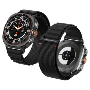 Spigen WBF1 DIRŽELIS Samsung Galaxy WATCH ULTRA 1 / 2 2024-2026 (47 MM) JUODAS