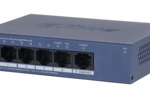 Switch|DAHUA|CS4005-4GT-36|Switch type Managed|Switch layer L2|Form factor Desktop/Wall-Mounting|5xRJ-45 ports|RJ-45 Ports Type Gigabit Ethernet (10/100/1000)|5xGigabit Ethernet (copper) ports quantity|Power over Ethernet (PoE) Yes|4xPower over Ethernet (PoE) ports quantity|Total Power over Ethernet (PoE) budget 36 W|CS4005-4GT-36