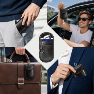 TECH-PROTECT KLR100 DĖKLAS KEYLESS RFID SIGNALO BLOKAVIMO DĖŽUTĖ CARBON JUODA/RAUDONA - Image 7