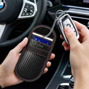 TECH-PROTECT KLR100 DĖKLAS KEYLESS RFID SIGNALO BLOKAVIMO DĖŽUTĖ CARBON JUODA/RAUDONA - Image 8