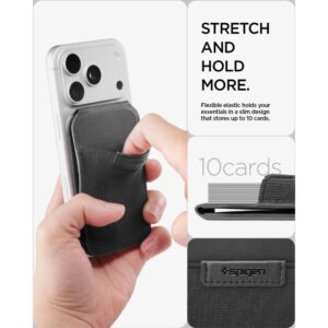 SPIGEN S314-4 SLIM FOLD TRIPOD WALLET MAGSAFE JUODAS - Image 12