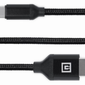 Laidas REAL-EL Premium USB A - C tipo, audinio, juodos spalvos, 2 m, tekstilinis - Image 3