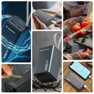 Powerbank Wozinsky K65+ 65W 30000mAh 2x USB-C, 1x USB-A 65W - gray - Image 4