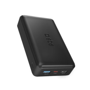 Powerbank Puro Fast 20000 mAh 2x USB-A + 1x USB-C - juodos spalvos