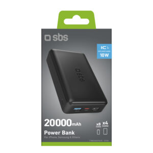 Powerbank Puro Fast 20000 mAh 2x USB-A + 1x USB-C - juodos spalvos - Image 2