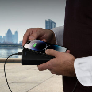 Powerbank Puro Fast 20000 mAh 2x USB-A + 1x USB-C - juodos spalvos - Image 5
