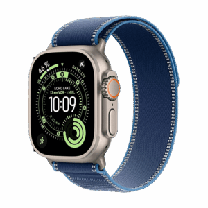 Išmanusis laikrodis Apple Watch Ultra 3 (2025) 5G 49mm Natural Titanium Case with Trail Loop S/M - Blue/Bright Blue - Image 1