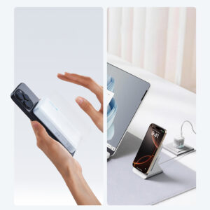 Cuktech WPB100N 20W 10000mAh Magnetic Power Bank with Stand - baltos spalvos - Image 3