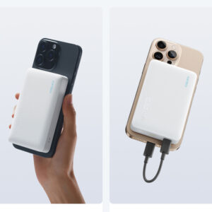 Cuktech WPB100N 20W 10000mAh Magnetic Power Bank with Stand - baltos spalvos - Image 5