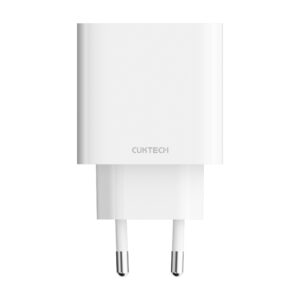 Cuktech A19 30W USB-A + USB-C Wall Charger - baltos spalvos