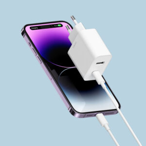 Cuktech A19 30W USB-A + USB-C Wall Charger - baltos spalvos - Image 2