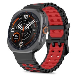Tech-Protect ICONBAND PRO Samsung Galaxy WATCH ULTRA 1 / 2 2024-2026 (47 MM) JUODA/RAUDONA