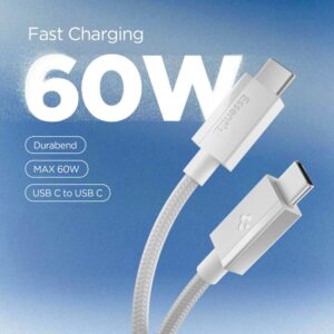 SPIGEN EB6015CC ESSENTIAL TYPE-C LAIDAS 60W 150CM BALTAS - Image 2