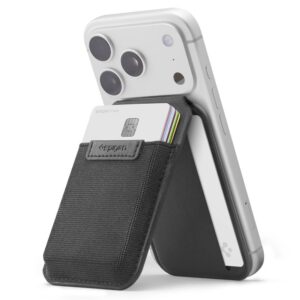 SPIGEN S314-4 SLIM FOLD TRIPOD WALLET MAGSAFE JUODAS