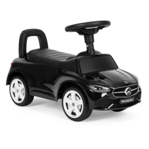 Vaikiškas elektromobilis Mercedes C CLASS, interaktyvus vairas, garsai, juodas - Image 2
