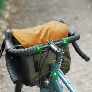 Rockbros W019 Handlebar Bike Bag 13.5-24L - Green-Orange - Image 3