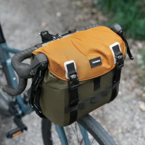 Rockbros W019 Handlebar Bike Bag 13.5-24L - Green-Orange - Image 6