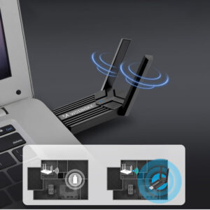 Wozinsky WAX-1800 Dual-Band Wireless USB 3.0 WiFi 6 Adapter - Black - Image 6