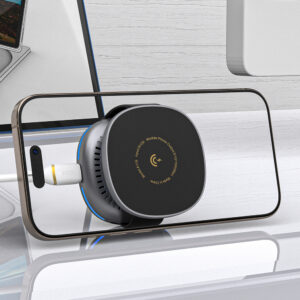 Dudao A11S 3-in-1 Wireless Charger Compatible with MagSafe Smartphone Smartwatch Headphones - Black - Image 6