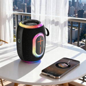 Dudao Y22 Wireless Speaker with RGB Backlight Bluetooth 5.3 - Black - Image 3