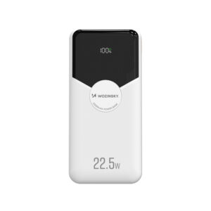 Wozinsky WFC-15W 20000mAh 22.5W PD20W Powerbank with Built-in Lightning and USB-C Cables - White - Image 2