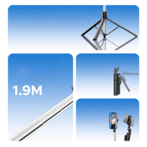 Selfie stick Orico SPM190 tripod 1/4" for phone camera with 360 degree rotation Bluetooth 5.2 - black - Image 4