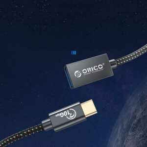 Orico CAF31 USB-C - USB-A 3.1 Gen 2 10Gbps 30cm OTG adapter - black - Image 2