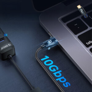 Orico CAF31 USB-C - USB-A 3.1 Gen 2 10Gbps 30cm OTG adapter - black - Image 3