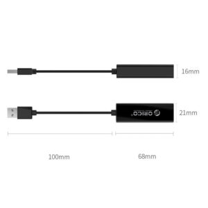 Orico UTJ-U3 1 Gigabit USB-A 3.0 External Network Card - Black - Image 3