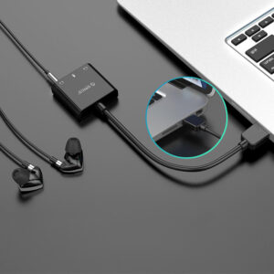 Orico SKT3 USB-A External Sound Card - Black - Image 4