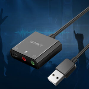 Orico SKT3 USB-A External Sound Card - Black - Image 6