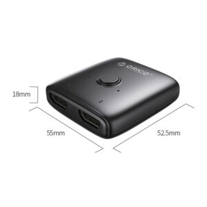 Orico AS2-A1 HDMI Adapter Bi-directional Splitter - Black - Image 4