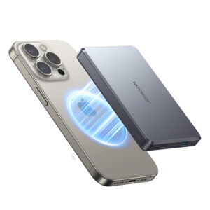 Joyroom JR-PBM08 Pro Powerbank 22.5W 10000mAh with Wireless Charging 2x USB-C - pilkos spalvos