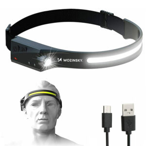 Wozinsky WLC-1200 350lm CREE LED Headlamp IPX4 with Motion Sensor - Black - Image 2