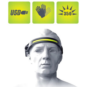 Wozinsky WLC-1200 350lm CREE LED Headlamp IPX4 with Motion Sensor - Black - Image 5