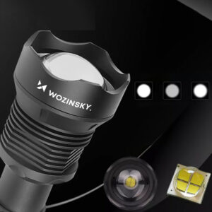 Wozinsky WLT-20W tactical flashlight 20 W 2000 lm CREE diodes IP65 with adjustable beam - black - Image 7