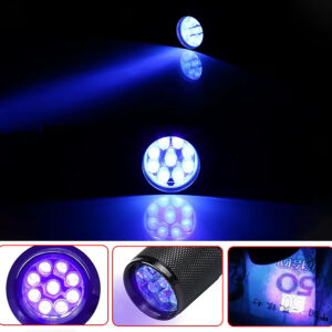 Wozinsky WLD-9L IP65 UV Flashlight for Trace Detection - Black - Image 7