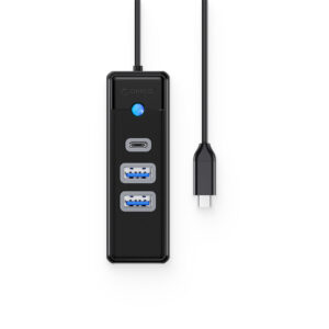 Orico PWC2U-C3 3-port USB hub 2x USB-A 3.0 1x USB-C 3.0 0.5 m - black - Image 2