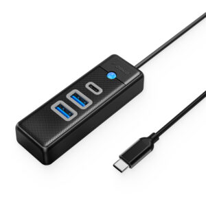 Orico PWC2U-C3 3-port USB hub 2x USB-A 3.0 1x USB-C 3.0 1 m - black
