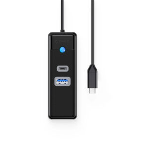 Orico PW3UR25-C3 3-port USB Hub 1x USB-A 3.0 1x USB-C 3.0 1x RJ45 2.5G Ethernet 1 m - Black - Image 2