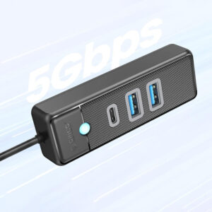Orico PWC2U-U3 3-port USB hub 2x USB-A 3.0 1x USB-C 3.0 1.8 m - black - Image 4