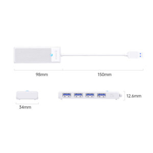 Orico PAPW4A-U3 USB Hub 4-port 4x USB-A 3.0 1 m - white - Image 2