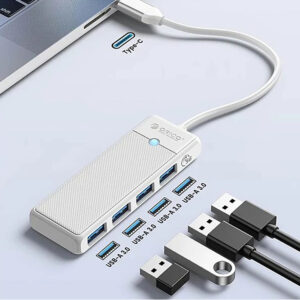 Orico PAPW4A-C3 USB Hub 4-port 4x USB-A 3.0 1 m - white - Image 2