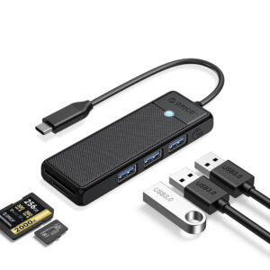 Orico PAPW3AT-U3 USB Hub 4-port 3x USB-A 3.0 with microSD/SD card reader 1.8 m - black - Image 7
